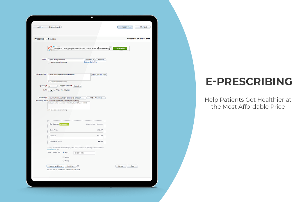 EHR features - e-prescribing