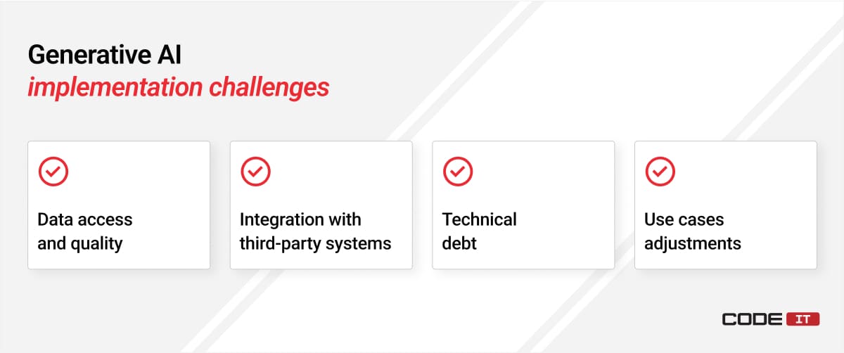 generative AI implementation challenges