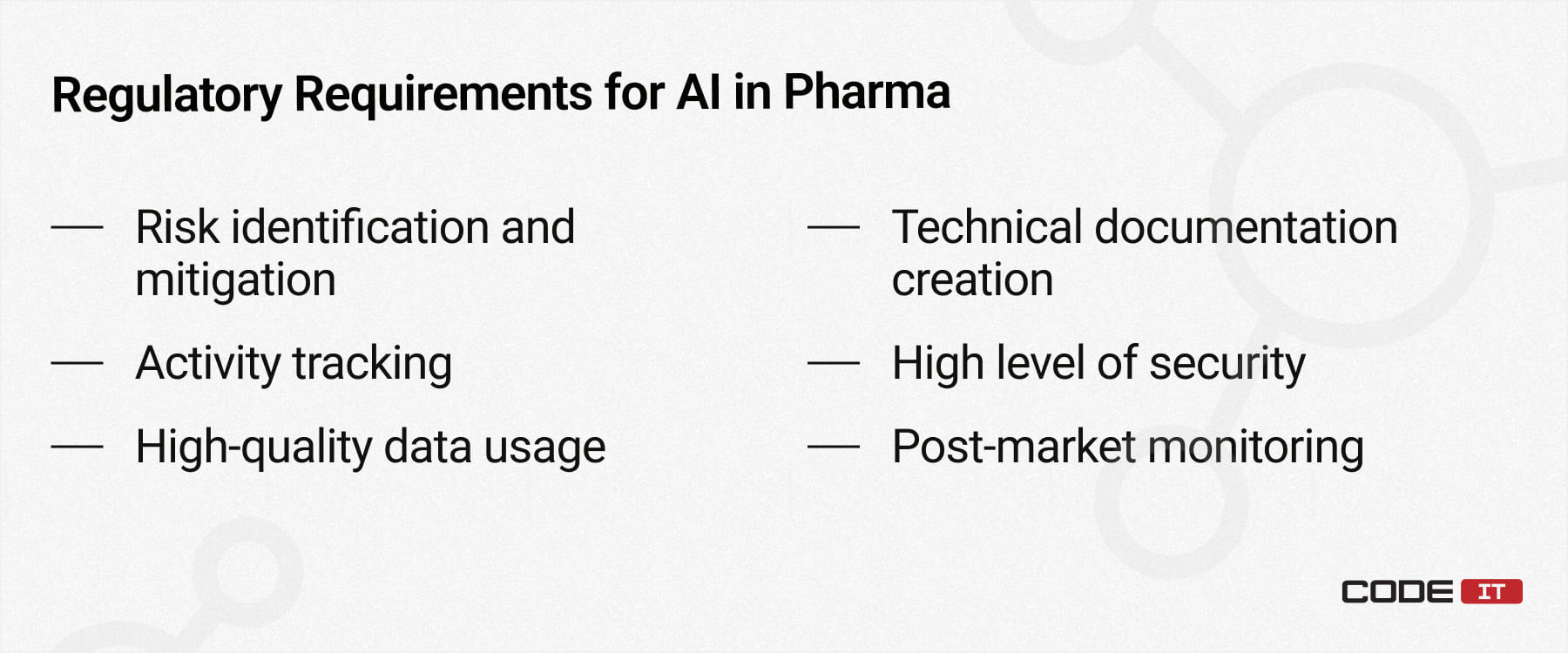 AI regulatory requirements