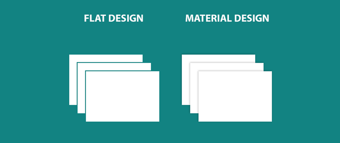  skeuomorphism vs flat design vs material design