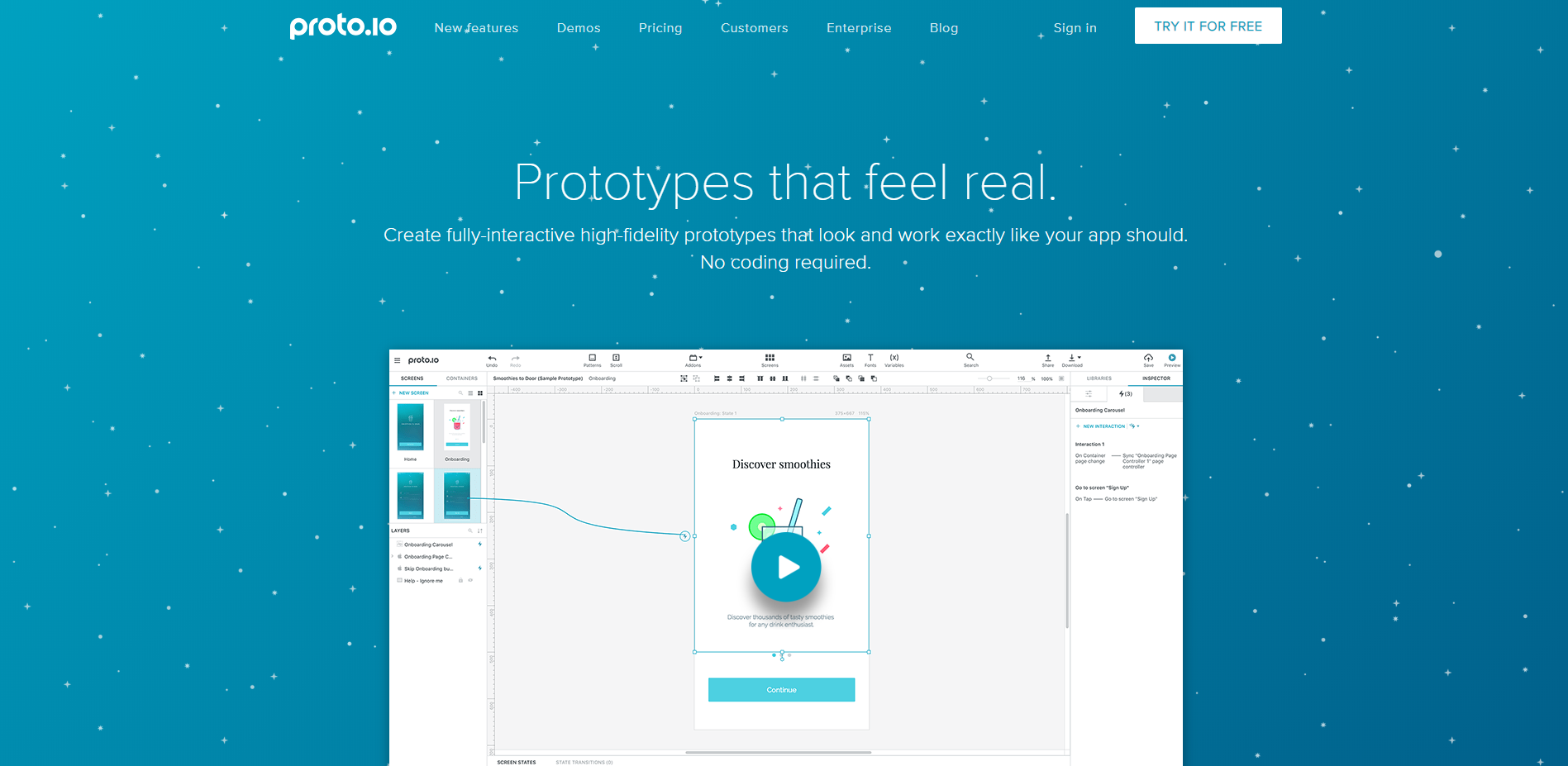 best prototyping software - Proto.io