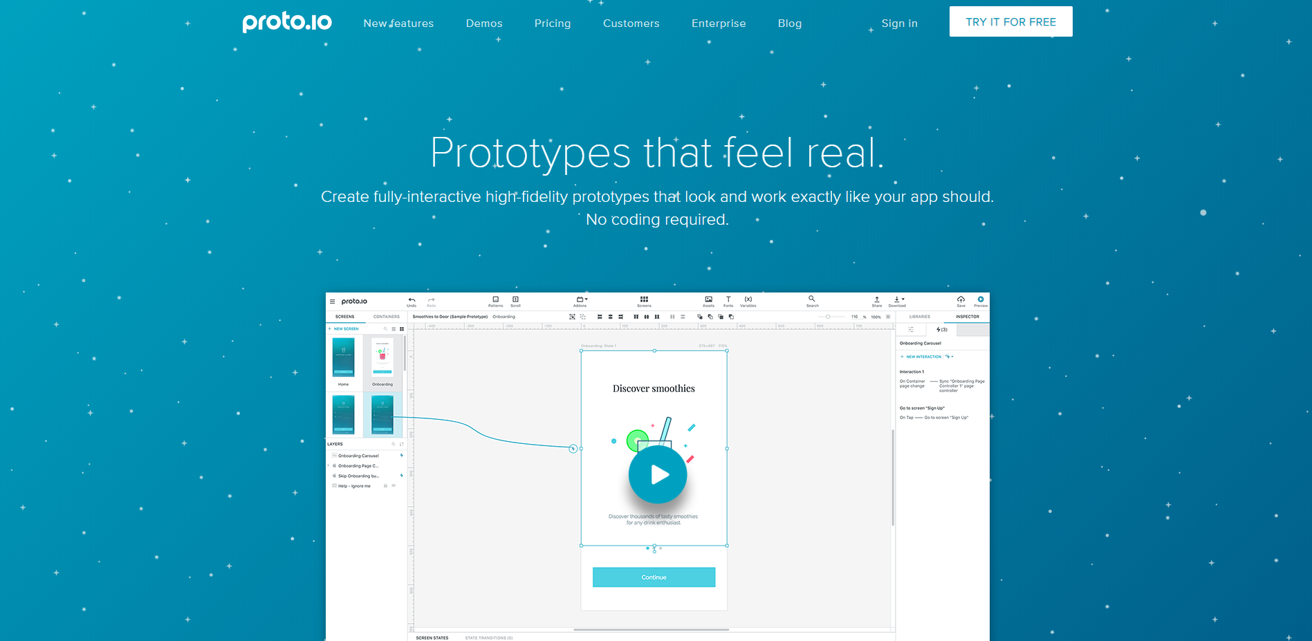 Io templates. High Fidelity Prototype. Как работать в Proto io.