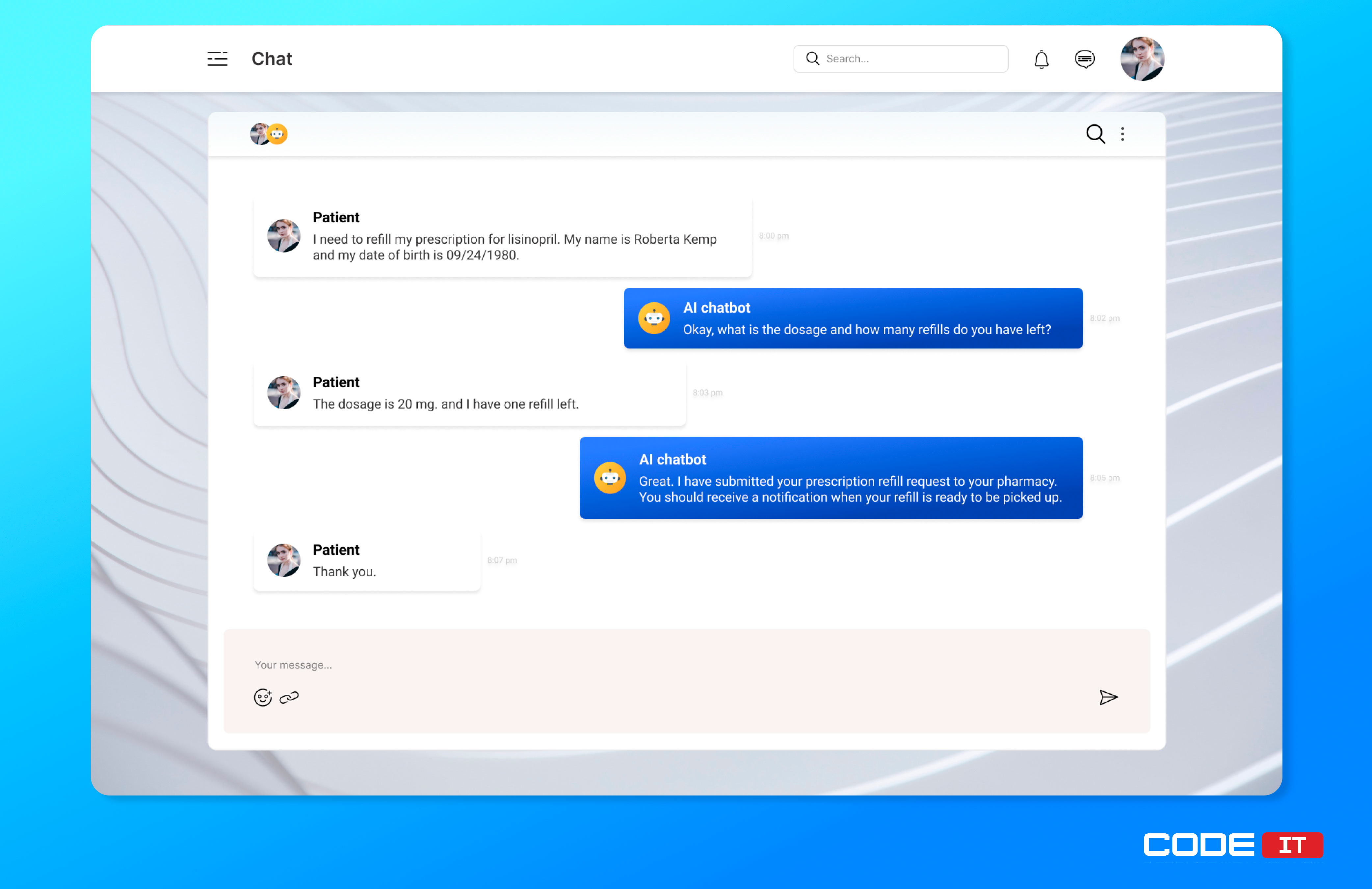 Prescription Refills AI chatbot