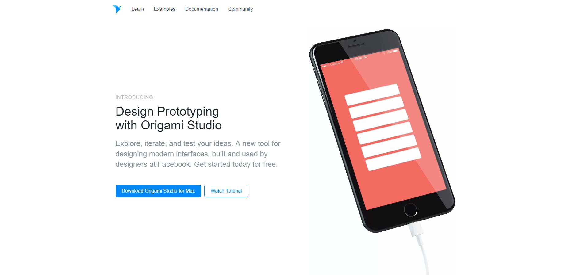 best website prototyping tools - Origami Studio