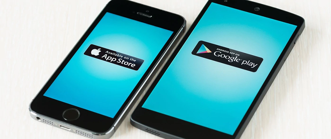 google play store or app store