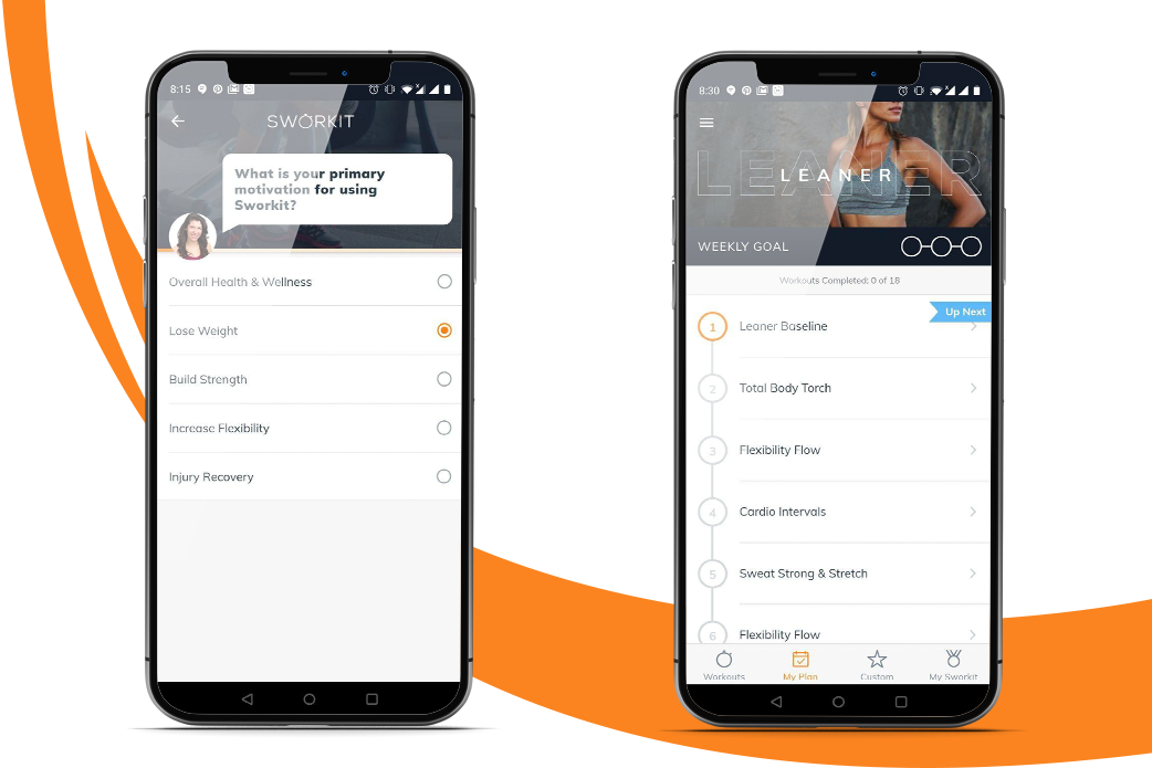 fitness app features
