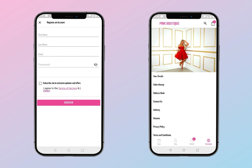 e-commerce app project