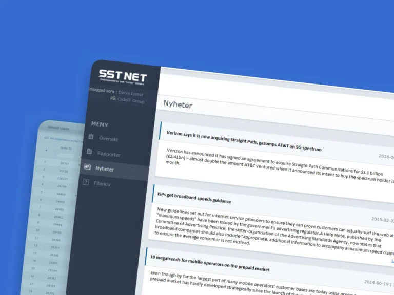 SST Net: Ordering system of Swedish mobile operator