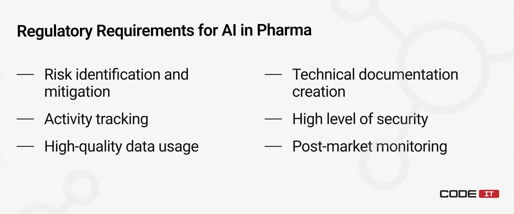 AI regulatory requirements